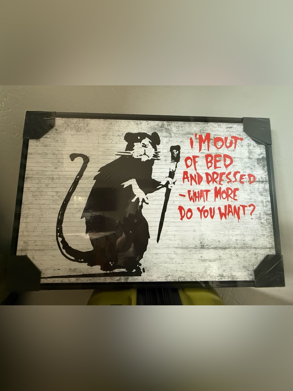 BANKSY / RAT OUT OF BED CANVA - Picture 2 of 7